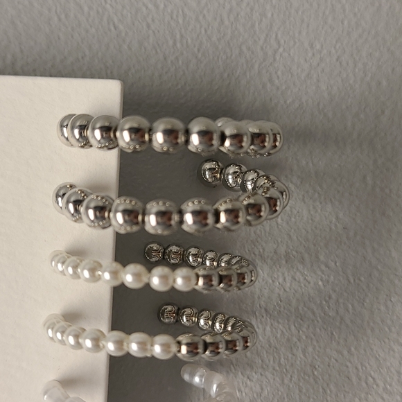 NWT-American Eagle Earrings 3 pair hoop/half hoop style - Picture 5 of 9